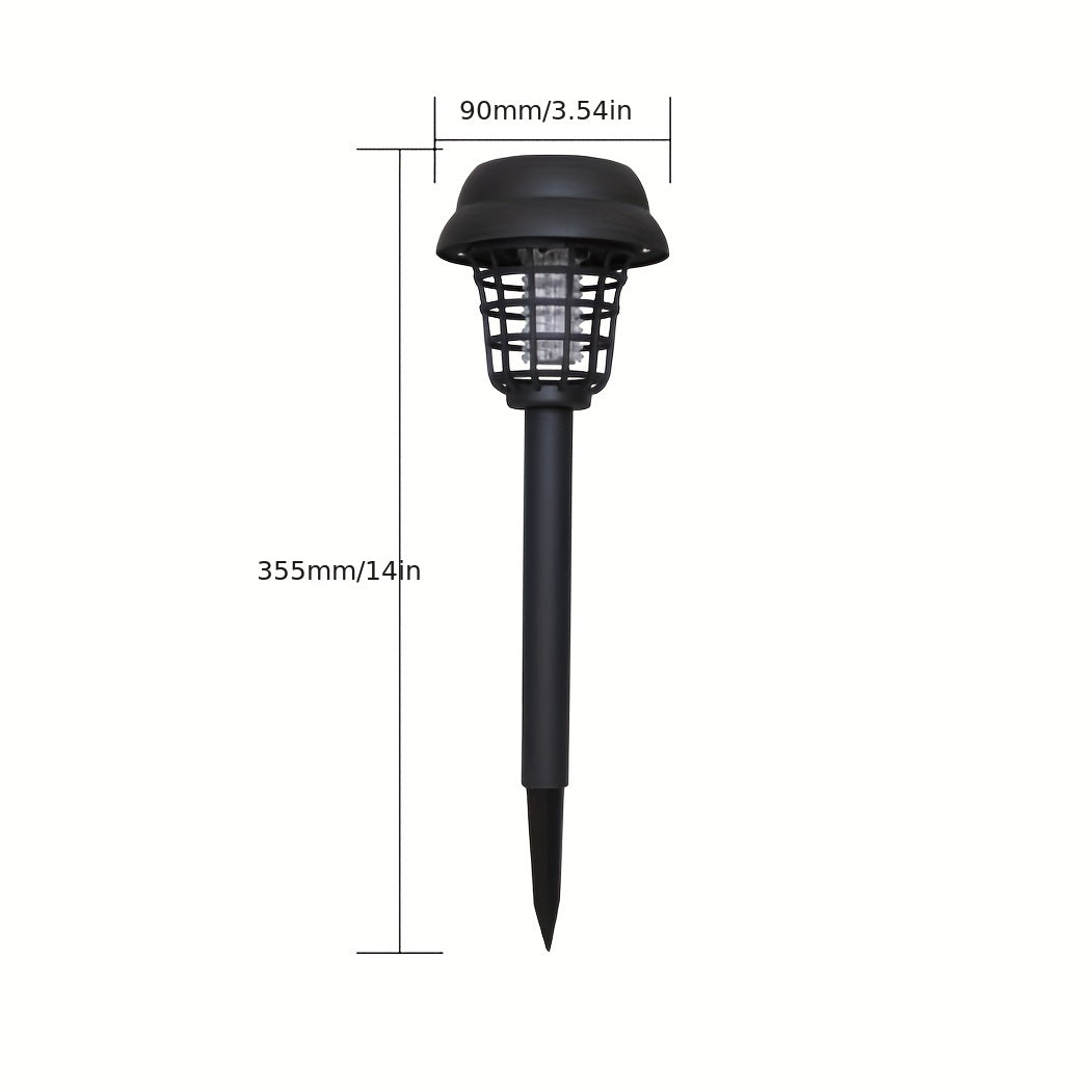 Lampa solară împotriva țânțarilor, două moduri, lumină albă, mov, în aer liber, rotund, împotriva țânțarilor, grădină, curte, vilă, gazon, insecte, lampă de iluminat, rezistentă la apă