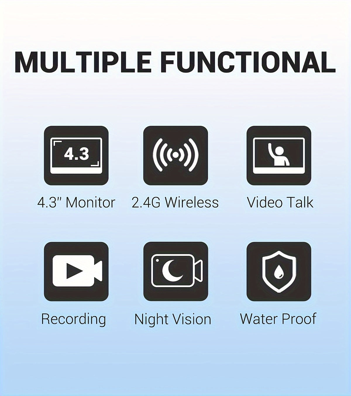 Sonerie video, impermeabilă cu monitor de interior, ecran de 10,92 cm, acceptă interfon bidirecțional, memorie card TF cu viziune nocturnă, sonerie inteligentă, supraveghere video, dispozitiv de securitate modern,