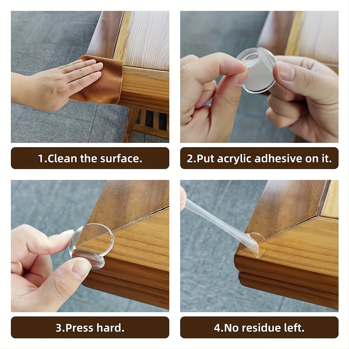 Protecții de colț pentru copii - Bare de siguranță transparente din plastic pentru copii, Protecții de mobilier non-toxice pentru mese, pătuțuri, șeminee și colțuri