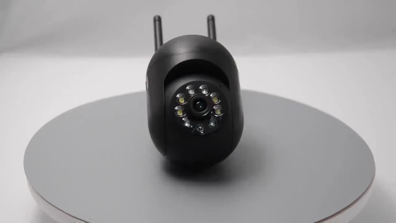 Cameră de vedere nocturnă Wi-Fi - Supraveghere 2,4 GHz Wi-Fi 360° PTZ 1080P Monitor de vedere nocturnă - Cameră de securitate în aer liber pentru siguranța persoanelor în vârstă și a animalelor de companie cu detectie inteligentă a mișcării.