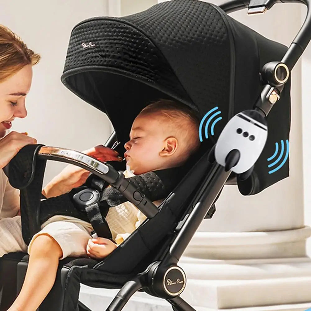 Accesorii pentru carucior bebelusi | Instrument portabil automat pentru leagăn pentru sugari cu zgomot alb și Bluetooth