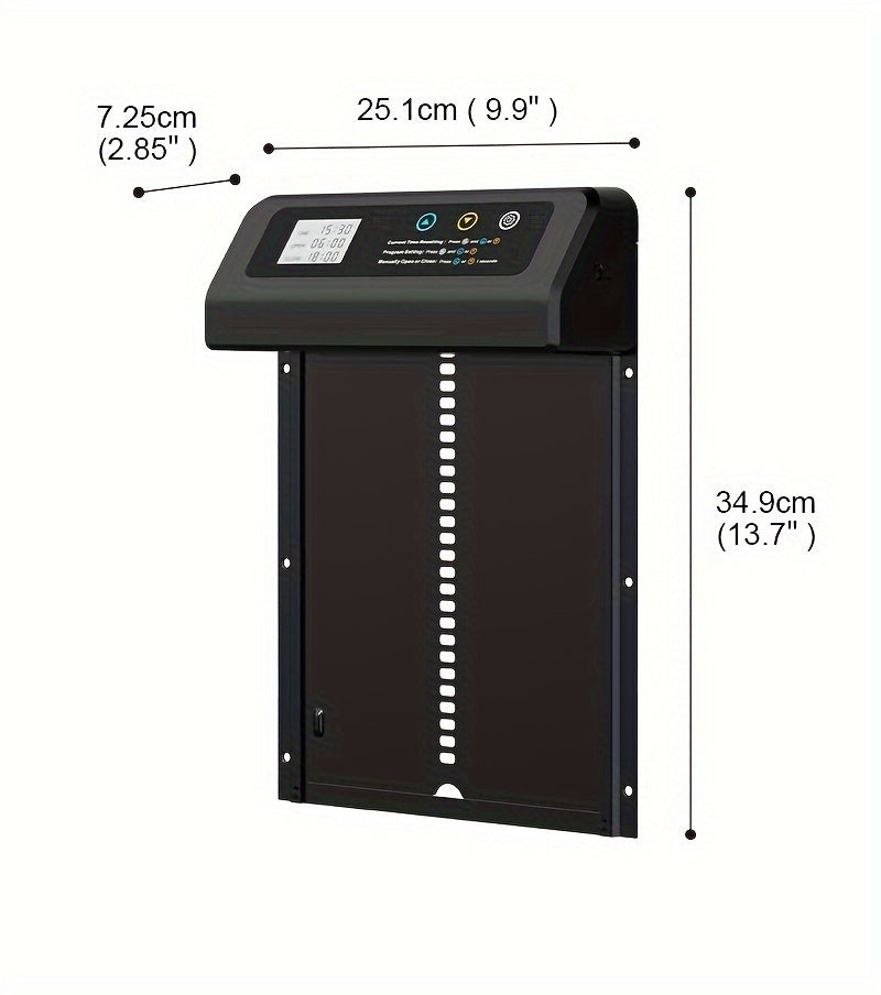 Deschizător electric automat de ușă pentru pui cu temporizator și senzor de mișcare