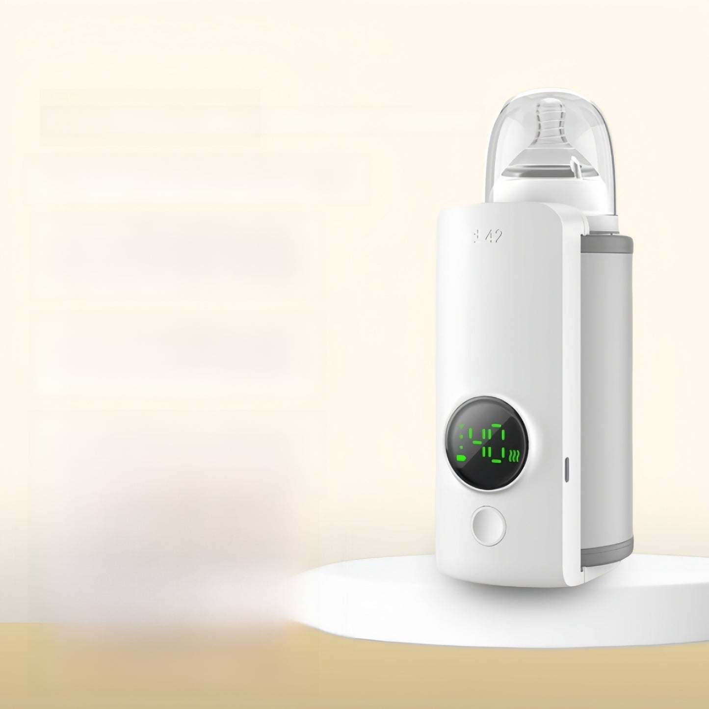 Capac izolator pentru sticla de lapte cu încălzire wireless
