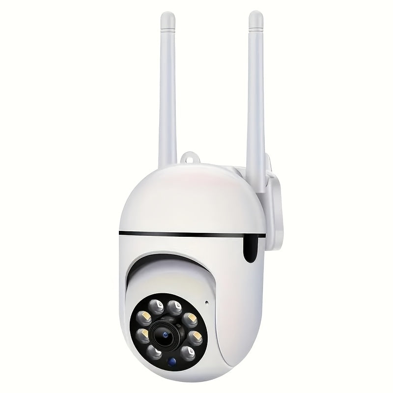 Cameră de vedere nocturnă Wi-Fi - Supraveghere 2,4 GHz Wi-Fi 360° PTZ 1080P Monitor de vedere nocturnă - Cameră de securitate în aer liber pentru siguranța persoanelor în vârstă și a animalelor de companie cu detectie inteligentă a mișcării.