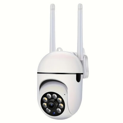 Cameră de vedere nocturnă Wi-Fi - Supraveghere 2,4 GHz Wi-Fi 360° PTZ 1080P Monitor de vedere nocturnă - Cameră de securitate în aer liber pentru siguranța persoanelor în vârstă și a animalelor de companie cu detectie inteligentă a mișcării.