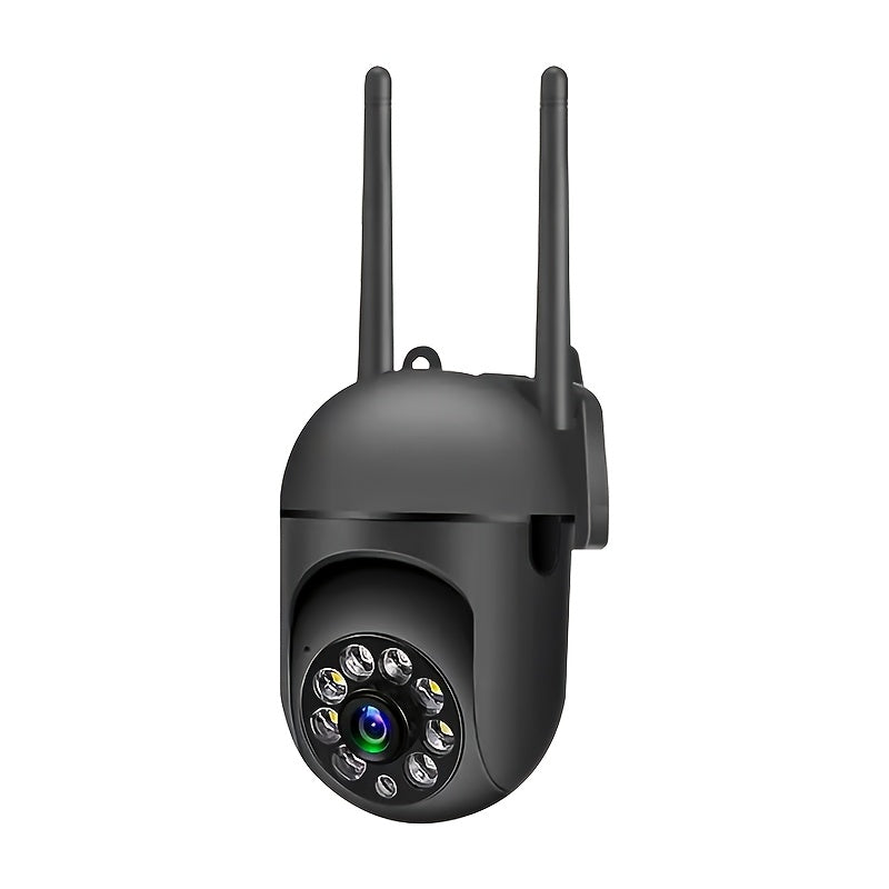 Cameră de vedere nocturnă Wi-Fi - Supraveghere 2,4 GHz Wi-Fi 360° PTZ 1080P Monitor de vedere nocturnă - Cameră de securitate în aer liber pentru siguranța persoanelor în vârstă și a animalelor de companie cu detectie inteligentă a mișcării.
