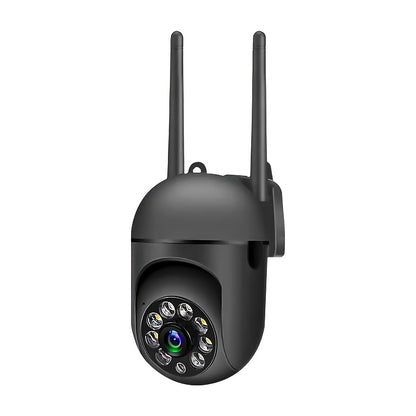 Cameră de vedere nocturnă Wi-Fi - Supraveghere 2,4 GHz Wi-Fi 360° PTZ 1080P Monitor de vedere nocturnă - Cameră de securitate în aer liber pentru siguranța persoanelor în vârstă și a animalelor de companie cu detectie inteligentă a mișcării.