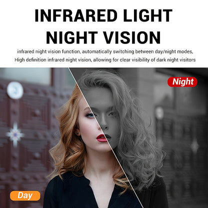 Soneria inteligentă vizuală Dingdong, 2,4 GHz WiFi Wireless Viziune nocturnă de înaltă definiție, 72 de ore de stocare video în cloud, Funcție inteligentă de schimbare a vocii