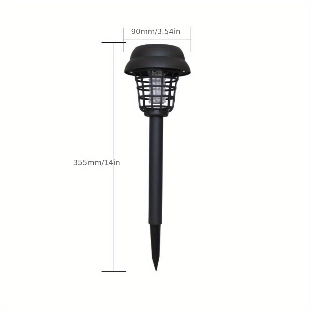 Lampa solară împotriva țânțarilor, două moduri, lumină albă, mov, în aer liber, rotund, împotriva țânțarilor, grădină, curte, vilă, gazon, insecte, lampă de iluminat, rezistentă la apă
