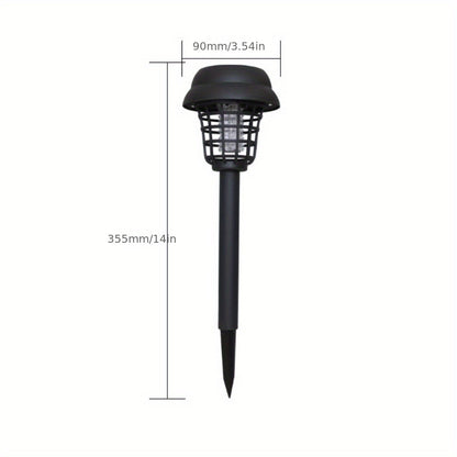 Lampa solară împotriva țânțarilor, două moduri, lumină albă, mov, în aer liber, rotund, împotriva țânțarilor, grădină, curte, vilă, gazon, insecte, lampă de iluminat, rezistentă la apă