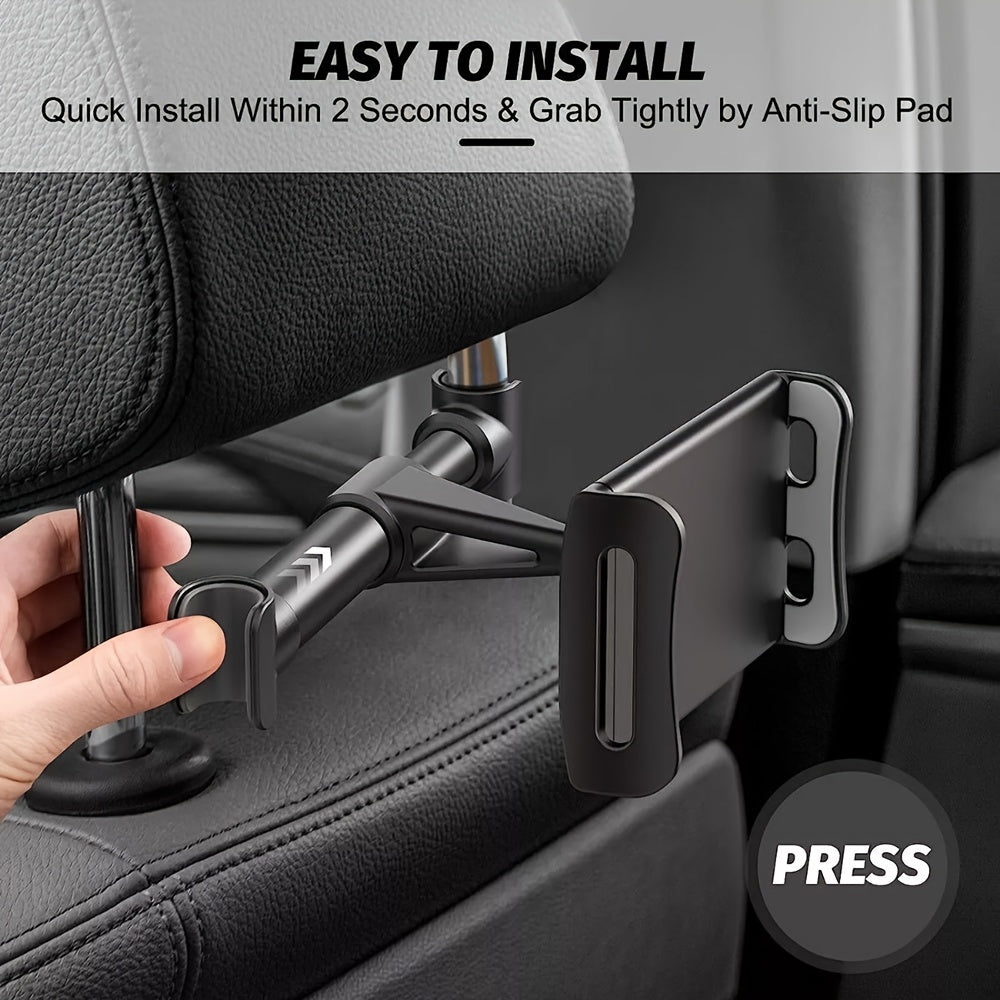 Suport universal pentru tetiera auto, rotativ la 360°, suport ABS neîncărcat pentru telefoane mobile, tablete și console de jocuri, suport de divertisment pentru bancheta din spate fără mâini