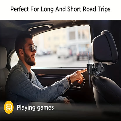Suport universal pentru tetiera auto, rotativ la 360°, suport ABS neîncărcat pentru telefoane mobile, tablete și console de jocuri, suport de divertisment pentru bancheta din spate fără mâini