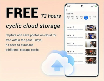 Soneria inteligentă vizuală Dingdong, 2,4 GHz WiFi Wireless Viziune nocturnă de înaltă definiție, 72 de ore de stocare video în cloud, Funcție inteligentă de schimbare a vocii