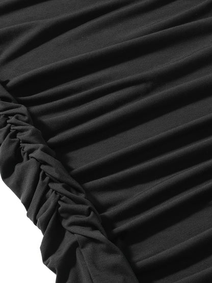 Rochie tanc elegantă pentru gravidă, rochie cu volanată laterală fără mâneci, haine pentru gravide de vară