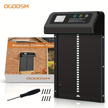 Deschizător electric automat de ușă pentru pui cu temporizator și senzor de mișcare