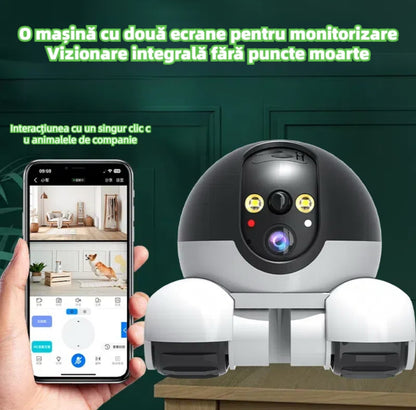 Cameră wireless de supraveghere pentru animale de companie de urmărire AI
