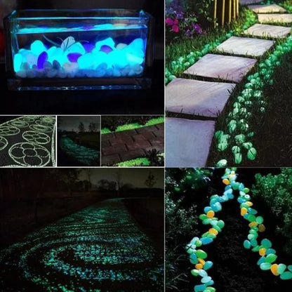 Pietre strălucitoare de grădină Pietre strălucitoare Pietre pentru alei de grădină Cale de grădină Patio de peluză Decor de curte Pietre luminoase
