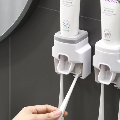 Dozator automat de pastă de dinți Suport creativ de perete și storcator pentru suport de periuță de dinți