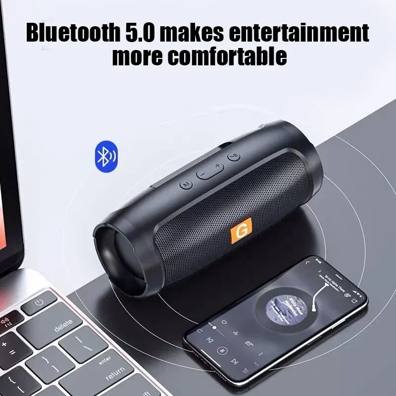 Subwoofer portabil Difuzoare Bluetooth Stereo în aer liber Surround Difuzor rezistent la apă Suport casetă de sunet fără fir Radio FM Card TF