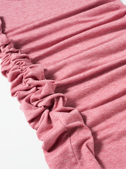 Rochie tanc elegantă pentru gravidă, rochie cu volanată laterală fără mâneci, haine pentru gravide de vară