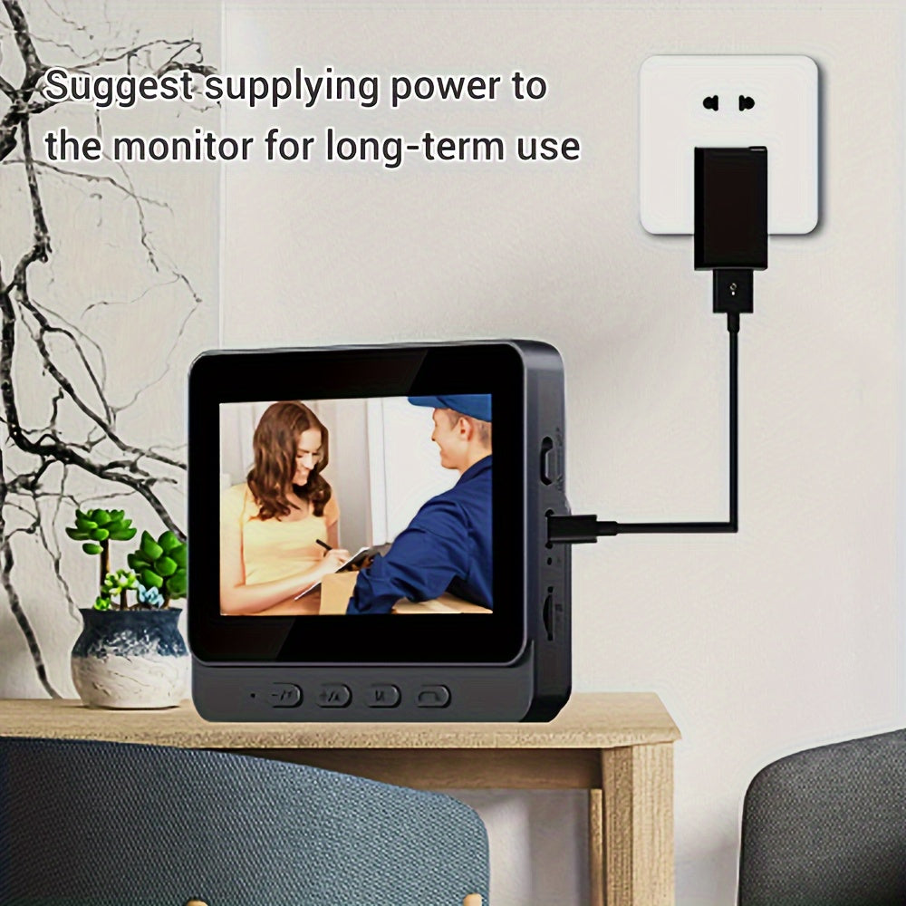 Sonerie video, impermeabilă cu monitor de interior, ecran de 10,92 cm, acceptă interfon bidirecțional, memorie card TF cu viziune nocturnă, sonerie inteligentă, supraveghere video, dispozitiv de securitate modern,