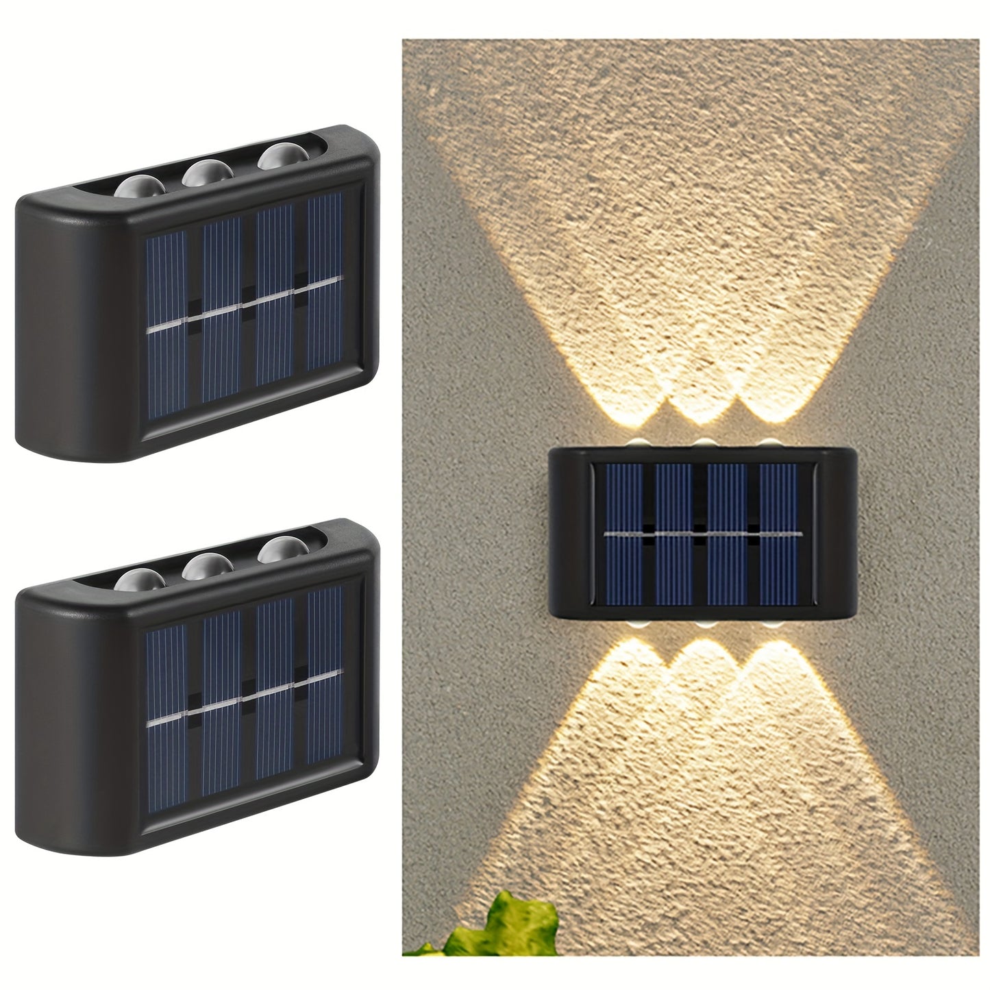Lumini solare de exterior rezistente la apă pentru perete gradina
