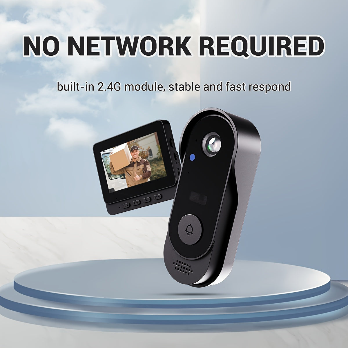 Sonerie video, impermeabilă cu monitor de interior, ecran de 10,92 cm, acceptă interfon bidirecțional, memorie card TF cu viziune nocturnă, sonerie inteligentă, supraveghere video, dispozitiv de securitate modern,